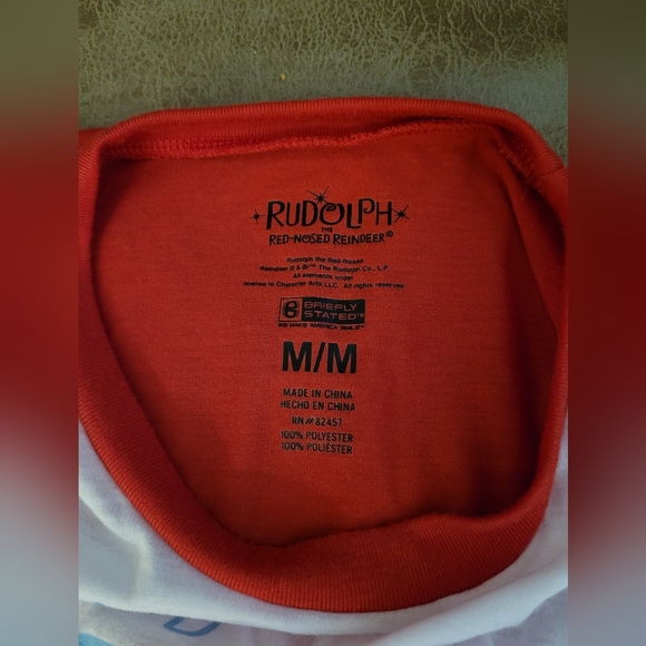 Men's Pajama Shirt, Christmas Pajama, Medium, long sleeve, Rudolph, Christmas - Picture 3 of 3